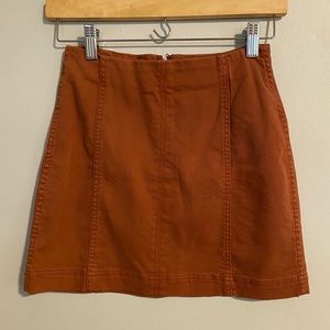 Wild heart orange jean skirt size 00